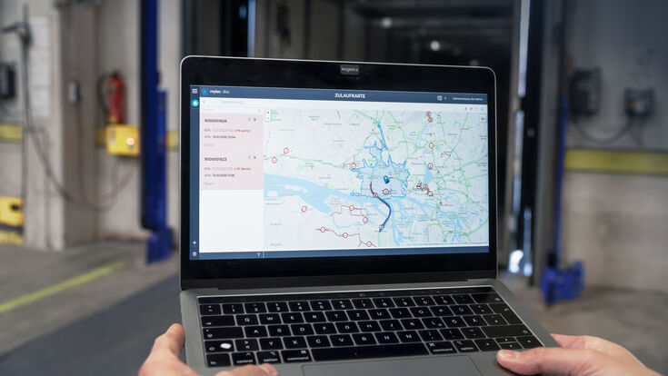 © Leogistics Bildschirm mit Leogistics-Software