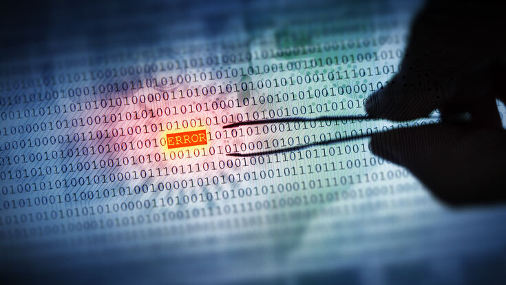 © Shutterstock Error in digitalem Code